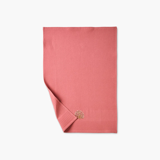 Honeycomb cotton tea towel, Volupté rosewood