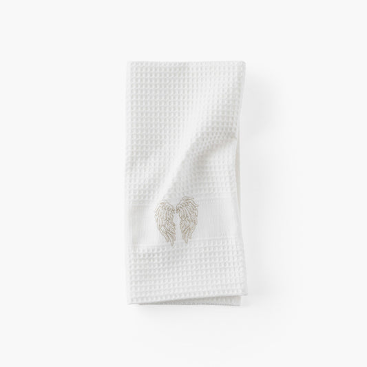 Angel white cotton kitchen towel