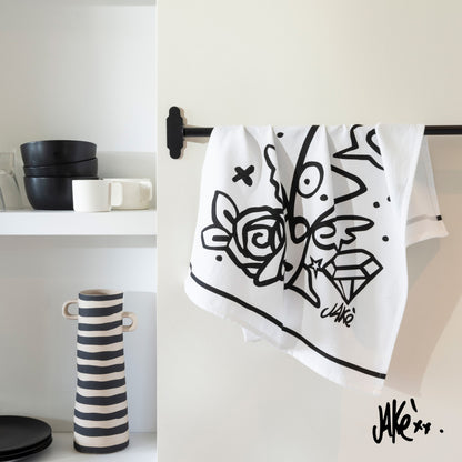 Jakè x Carré Blanc cotton kitchen towel
