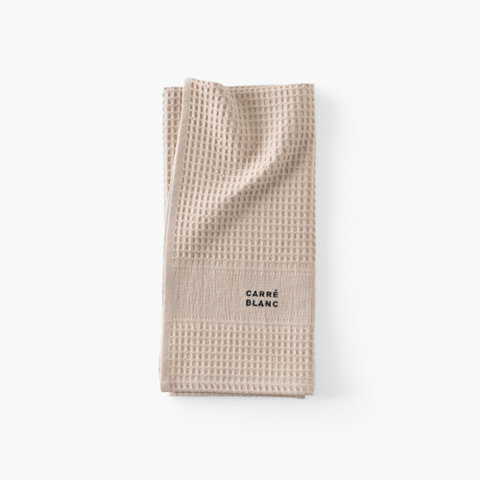 Signature beige cotton kitchen towel