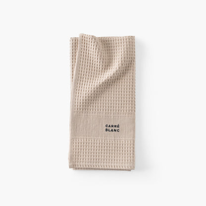 Signature beige cotton kitchen towel