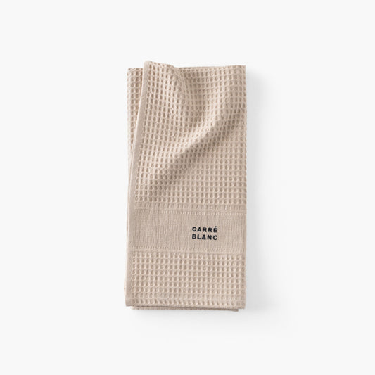 Signature beige cotton kitchen towel