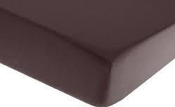 MEZZO chocolat cotton percale fitted sheet