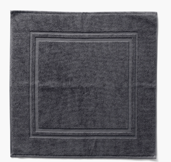 LOLA  II cotton bathmat square ardoise