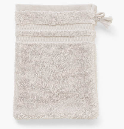 MADELEINE cotton terry shower glove towel craie