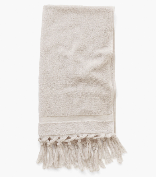 MADELEINE cotton terry face towel craie
