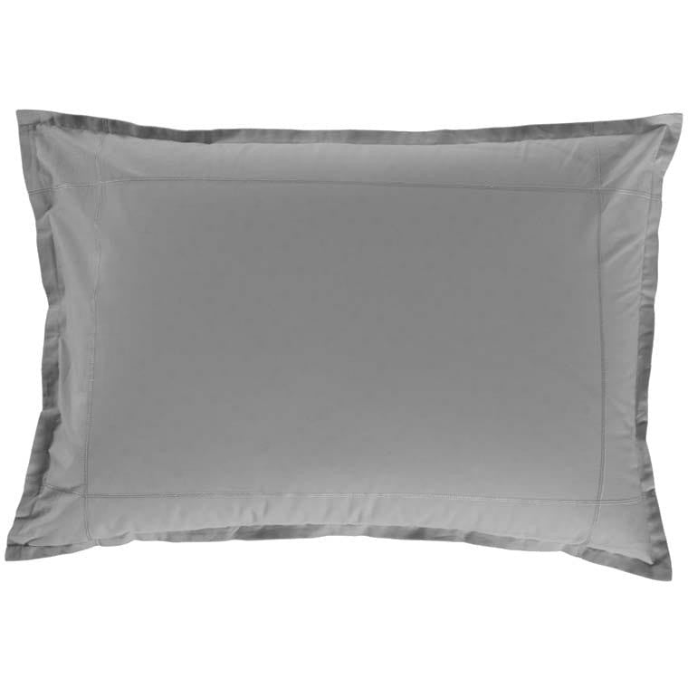 NEO gris rectangle pillowcase percale cotton