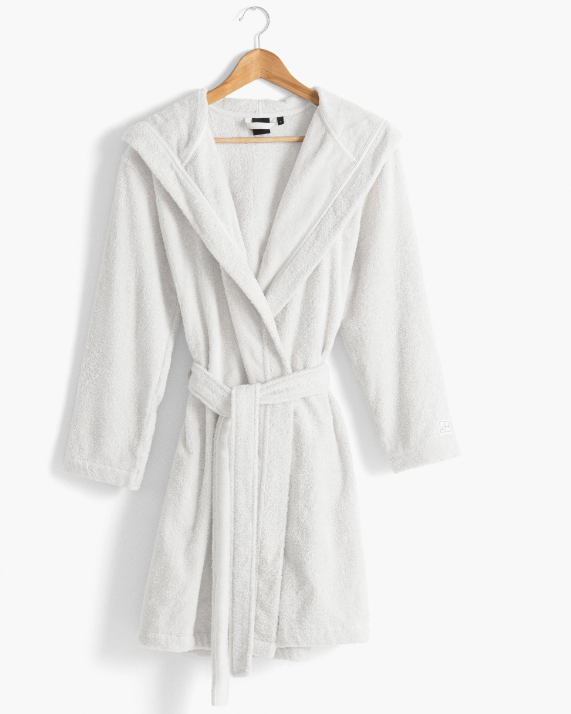 OSMOSE plain organic cotton bathrobe Blanc